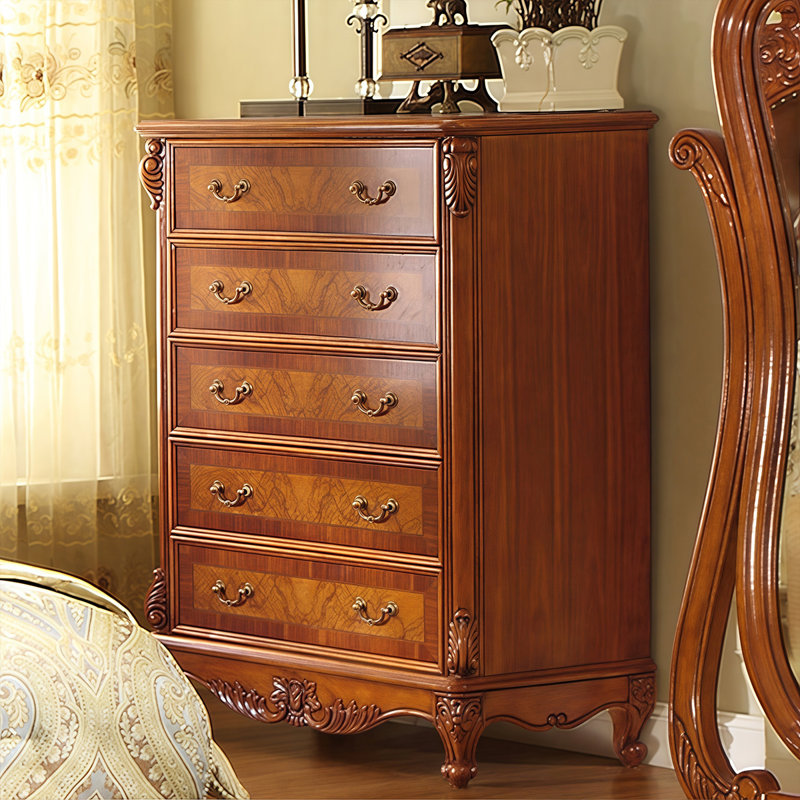 Armoire d'appoint en bois manufacturé brun massif
