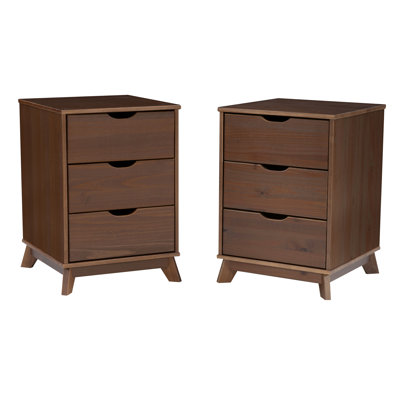 Marialana Solid Wood Nightstand Set Of 2