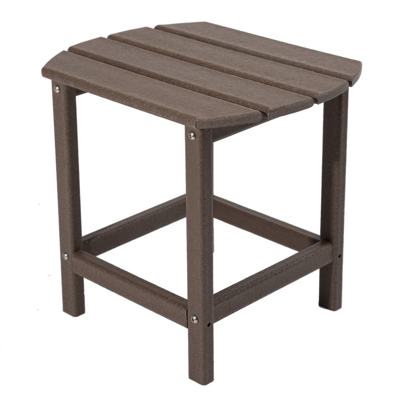 Table d'appoint en résine pour l'intérieur et l'extérieur, Brun