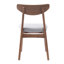 Chaises scandinaves modernes avec dossier courbé en bois et siège rembourré en tissu-1550323829