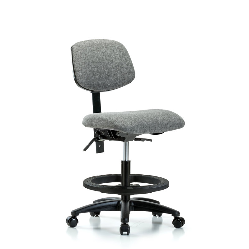 Abril Drafting Chair, Casters, Gray, Not Included