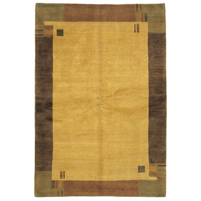Kensington Wool Area Rug in Gold/Brown/Beige