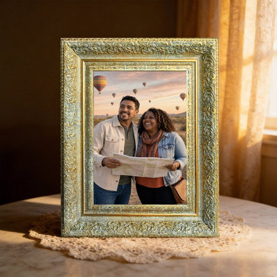 Antique Gold 1PC Versatile Picture Frame for 11" x 14" Photos and Father's Day Gifts