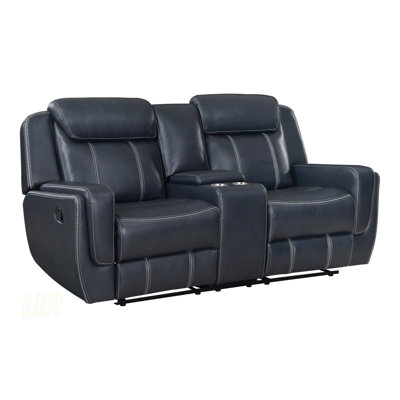 Modern Dual Reclining Loveseat With Center Console, Breathable Faux Leather Upholstery, And USB Ports For Enhanced Comfort And Convenience In Living Rooms