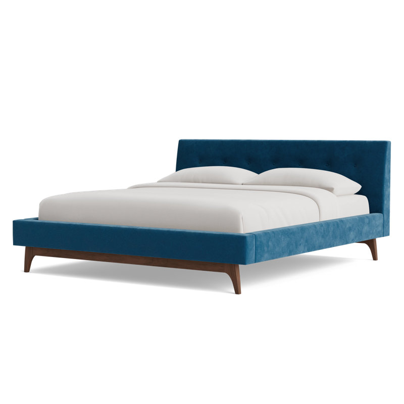 Tyler Bed, California King, Performance Velvet - Denim