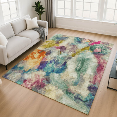 Premium Machine Washable Mayfield AMF2204 abstract Rug
