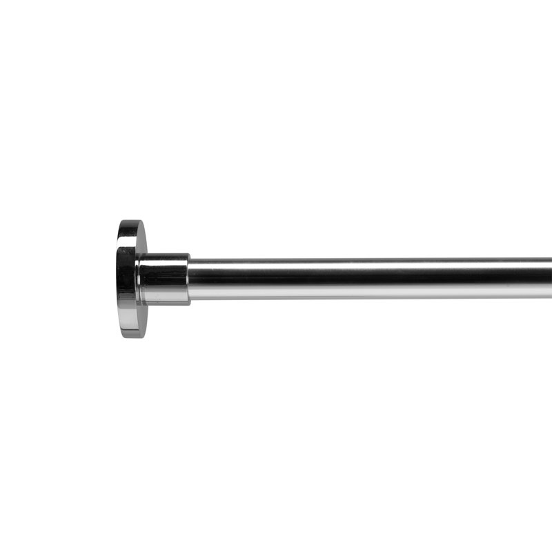 250cm Straight Shower Curtain Rod & Hook Set