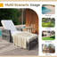 Chaise longue d'extérieur en osier inclinable avec coussins moelleux amovibles Abdel-789597569-789116185