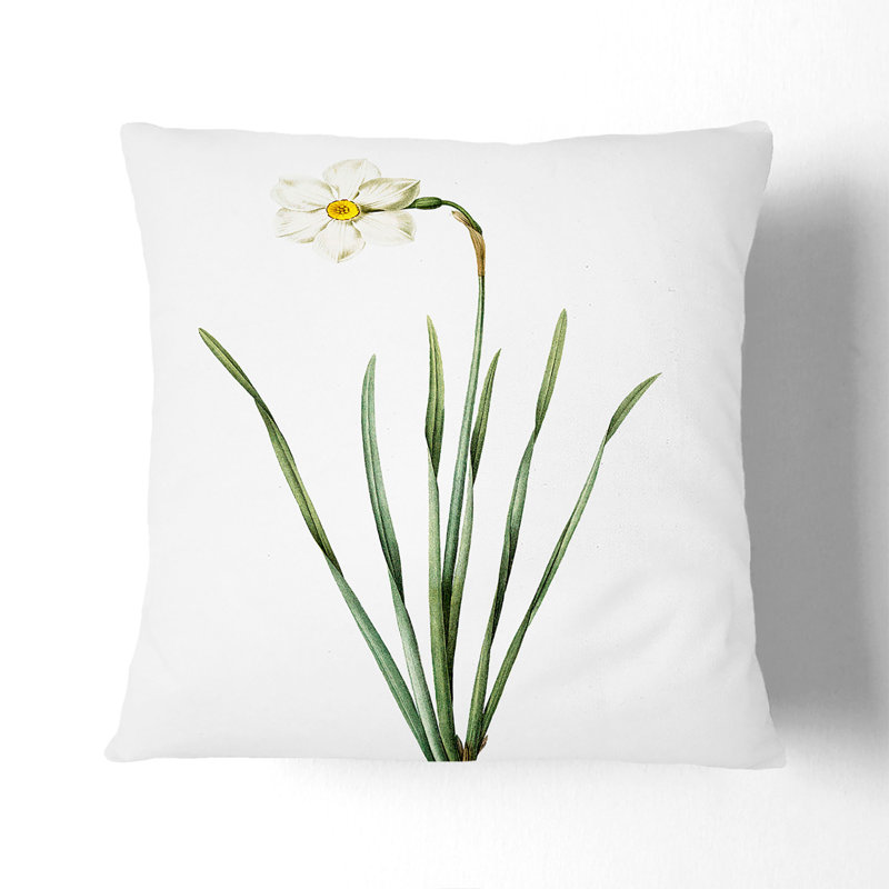 Square Throw Cushion, White, 55cm H x 55cm W x 20cm D