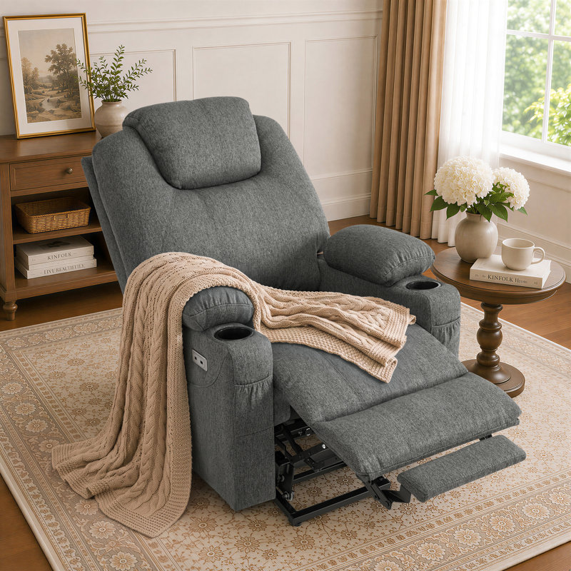 Petit fauteuil inclinable électrique Antaysia, Gris foncé