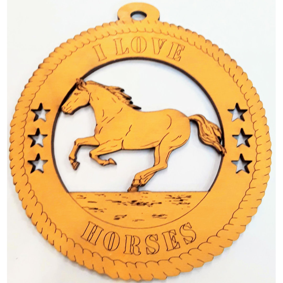 5'' Wood Shatterproof Hanging Figurine Ornament The Holiday Aisle®