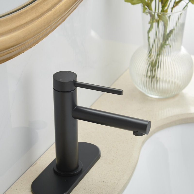 Robinet pour salle de bain à poignée simple avec drain Engelbert