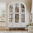 70.8'' Tall Arched Cabinet With Glass Doors And Adjustable Shelves