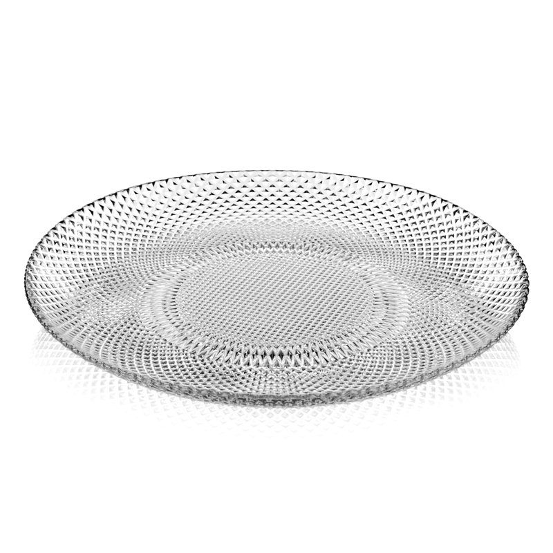 Ensemble de 4 assiettes en verre allant au micro-ondes et au four 4 pièces, service pour 4