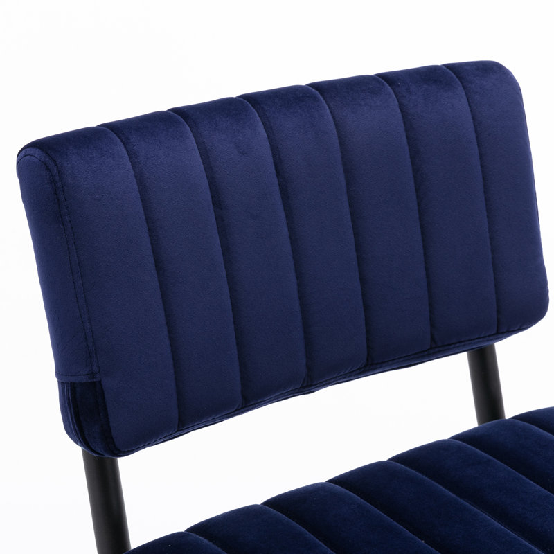 Tabouret Estes, Velours bleu saphir, Tabouret de bar (siège d'une hauteur de 30 po)