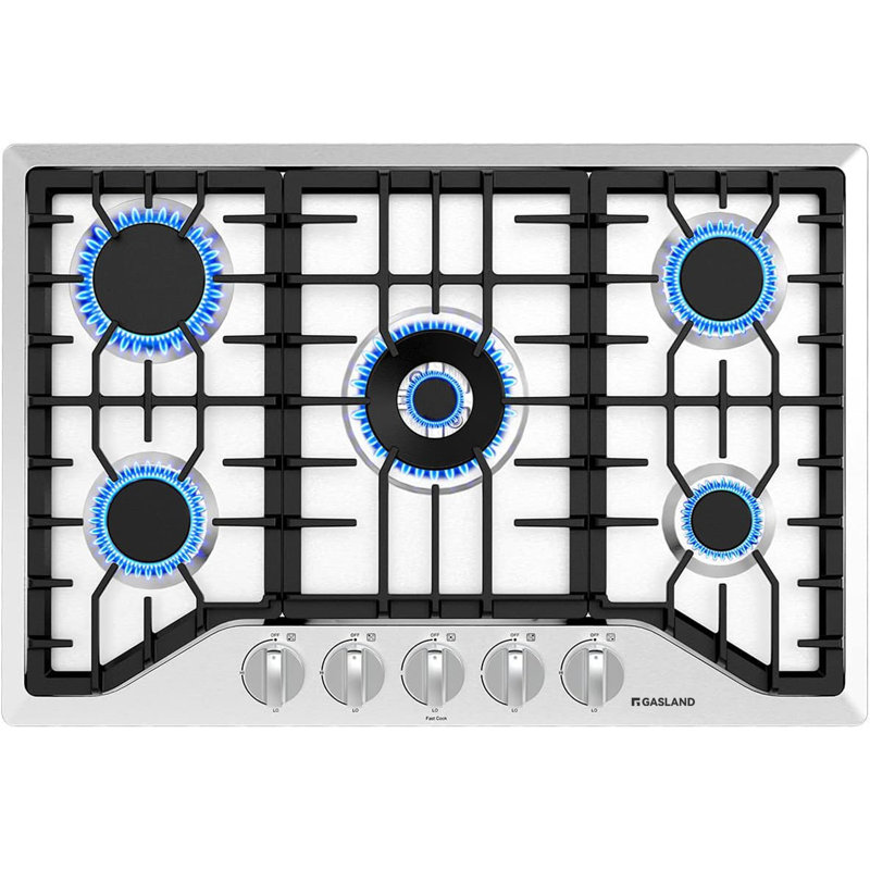 30'' Gas 5 Burner Cooktop with Dual Size Power Burner