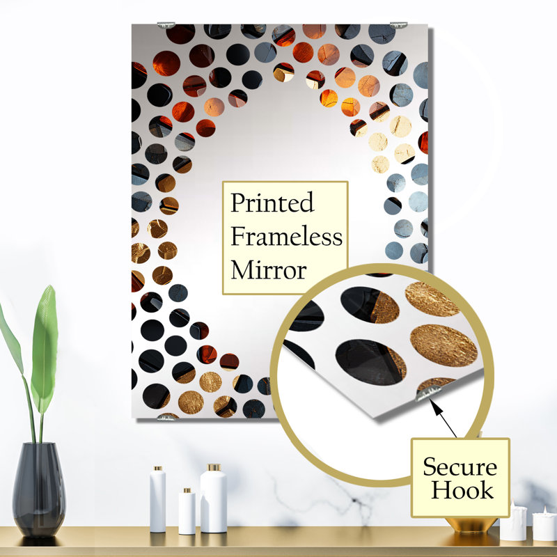 Iohanna - Miroirs muraux décoratifs à carreaux abstraits, 32 po x 24 po