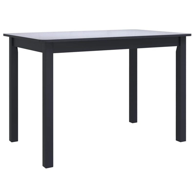 Essie Solid Wood Base Dining Table, White/Black