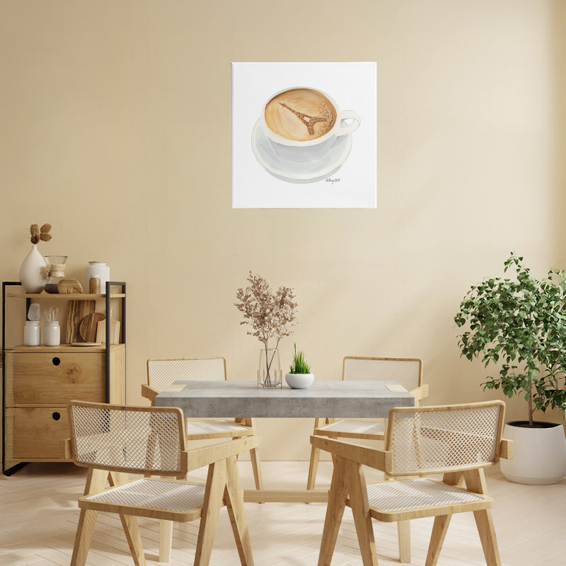 Toile latte Tour Eiffel, design par Hillary Holt, H 17 po x l 17 po