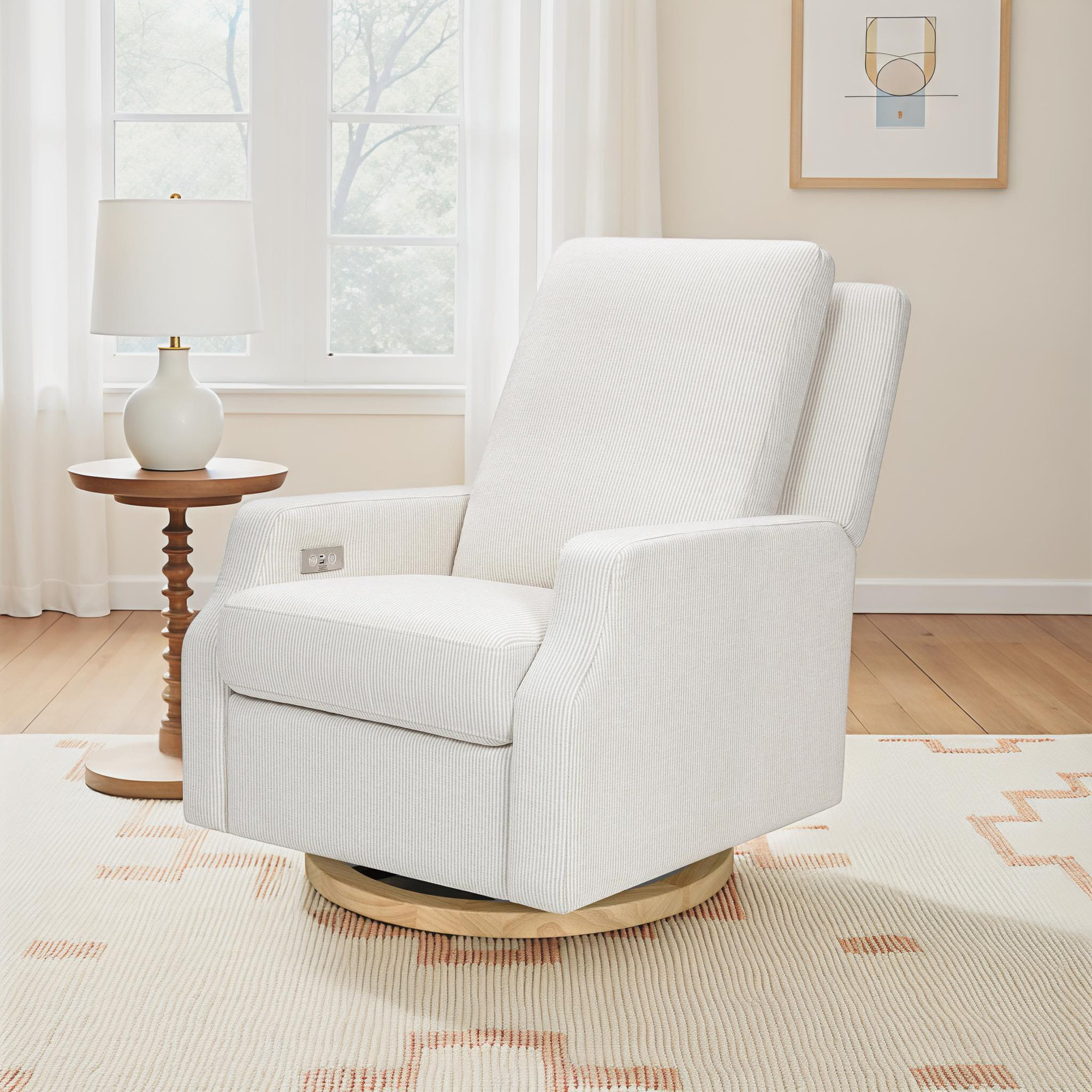 Crewe Electronic Recliner and Swivel Glider in Eco-Performance Fabric