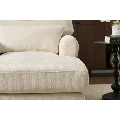 Spacious and Soft Chaise Lounge Chair with Durable Wood Frame for Ultimate Comfort and Versatility in Any Room by Canora Grey
