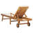 Ferrysburg 78" Long Teak Single Chaise with Cushions-1711175399