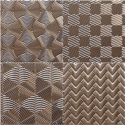 Carreau de céramique texturée 5,9 po x 5,9 po Metallic Geo