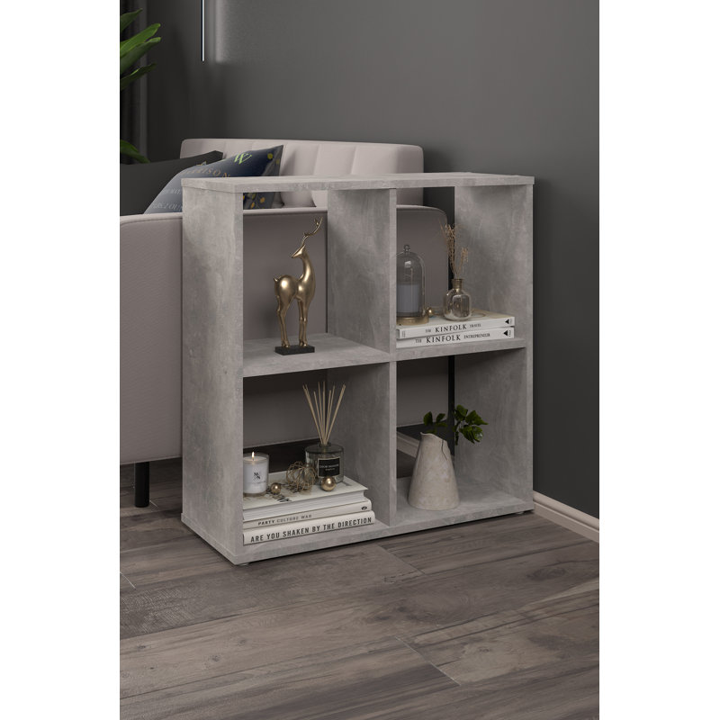 Riloh Single Panel Room Divider, (8 Shelves) 142cm H x 69.8cm W x 29cm D, Grey