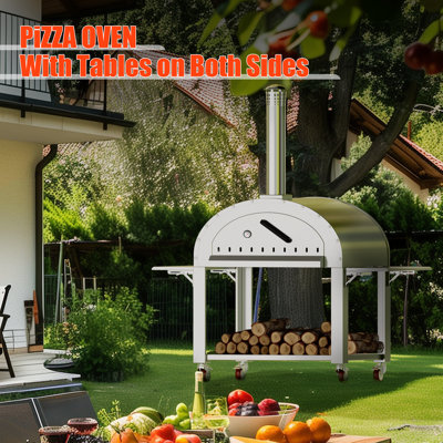 Yesurprise Free Standing Wood Burning Pizza Oven