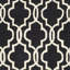 Tapis noir en laine fait à la main Cannen-1807439690