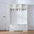 5-In-1 Hall Tree With Bench, Shoe Storage & 3 Open Cabinets, Farmhouse Design For Hallway And Living Room