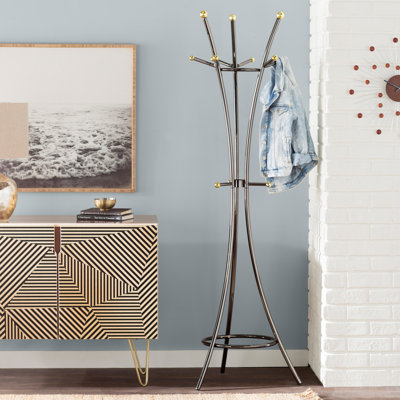 Freestanding 10 - Hook Coat Rack
