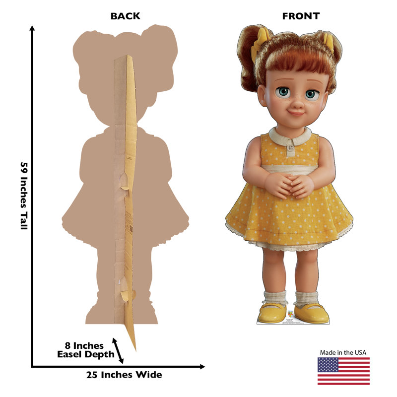 59'' Yellow Polka Dot Dress Gabby Gabby Cardboard Stand-Up