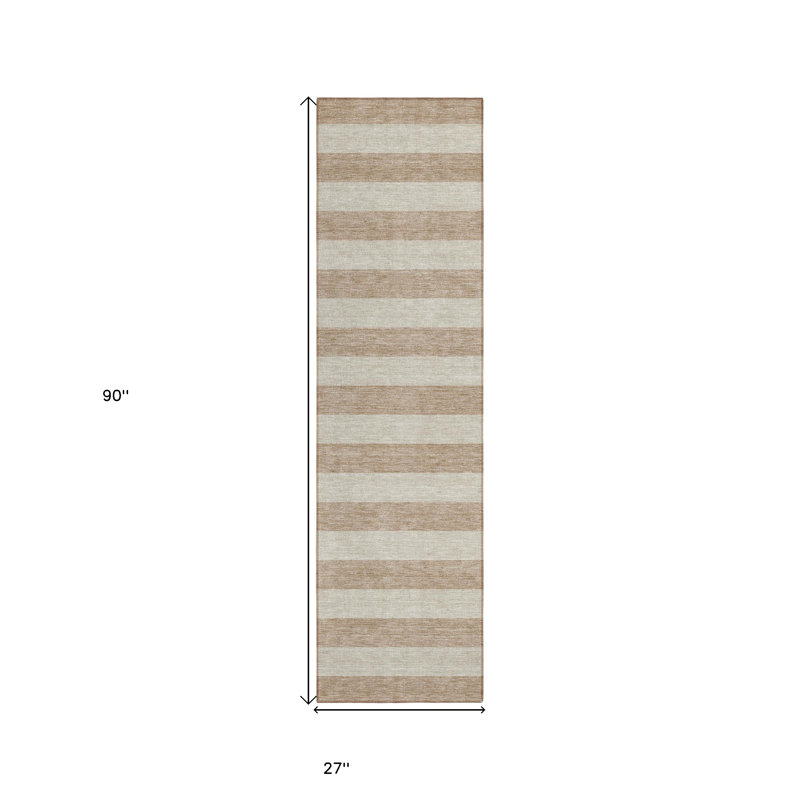 Tapis de couloir d'extérieur 8 pi beige