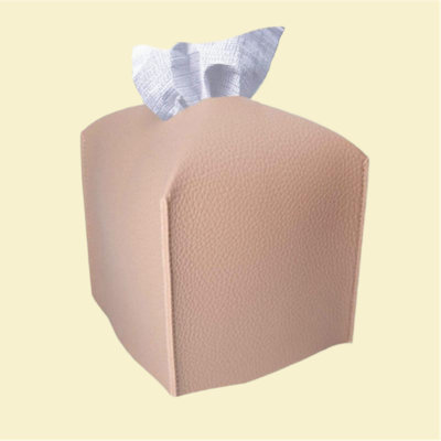 Modern PU Leather Square Tissue Box Cover