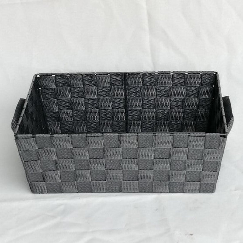 Brown Strap Basket, Grey