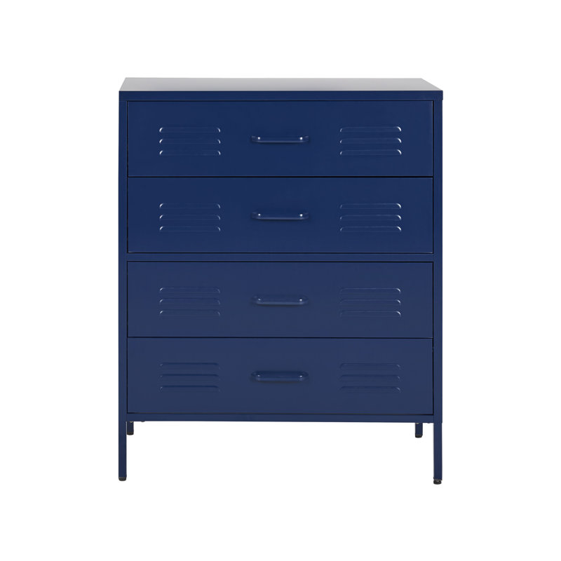 Moodus 80 cm W Chest of 4 Drawers, Blue