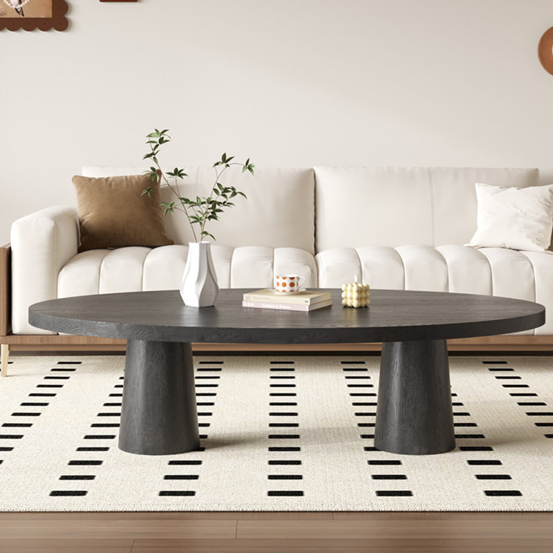 Table basse Wabi-sabi, H 16,53 po x L 47,24 po x l 23,62 po, Noir, noir, noir, noir