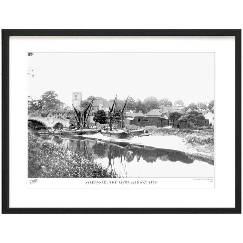 Aylesford, The River Medway 1898 - Single Picture Frame Print, 40cm H x 50cm W x 2.3cm D