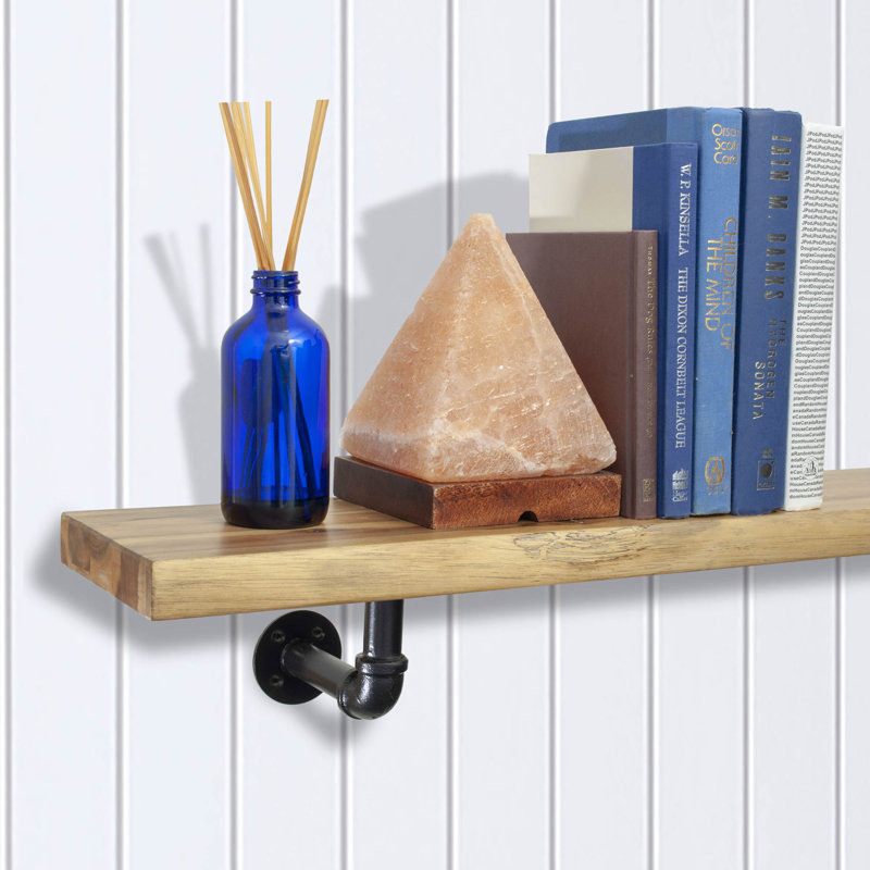 45” Live Edge Mantel Shelf (With Metal Corbels)