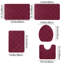 Ensemble de tapis de salle de bain 5 pièces