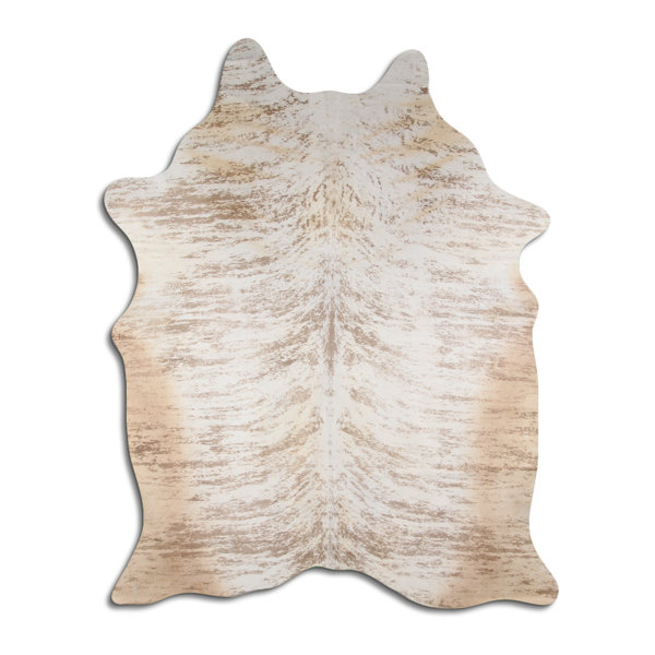 Foundry Select Anijha Handmade Cowhide White Rug | Wayfair