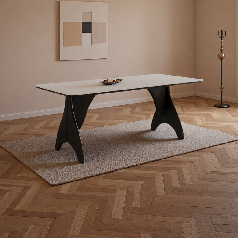 Table de salle à manger élégante et sophistiquée, H 29,52 po x L 62,99 po x l 31,49 po