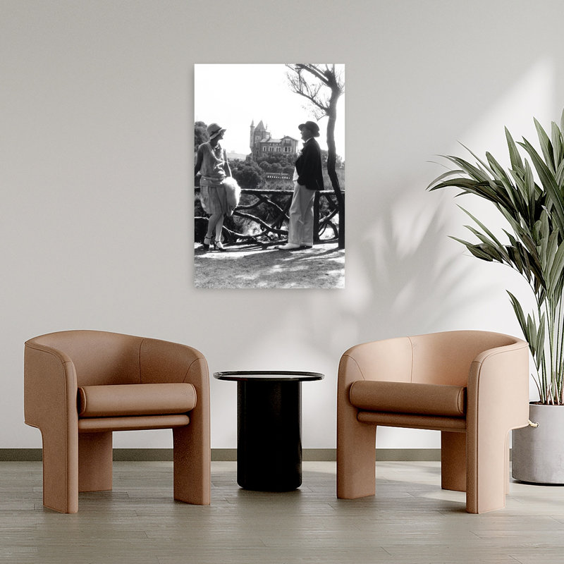 «1920S Couple In Biarritz France Elegant Romantic Fox Beach», art mural, H 36 po x l 24 po