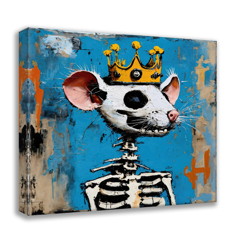 Rat 5-Hommage-Basquiat, estampe numérique sur toile tendue avec châssis, H 15 po x l 15 po