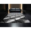 Tapis gris moelleux et moelleux à motif d'arc contemporain et doux Dahill-947114543
