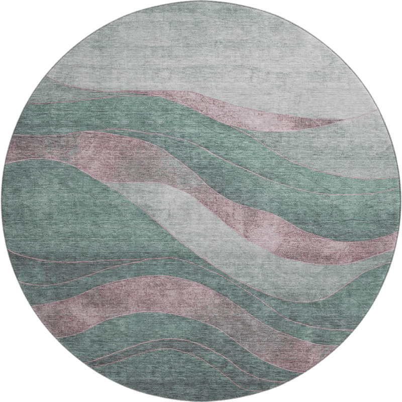 Tapis tourbillon AMF1892 de qualité supérieure lavable à la machine, Rond 8 pi