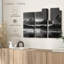 «Oxbow Bend BW», 3 pièces sur toile-98562192