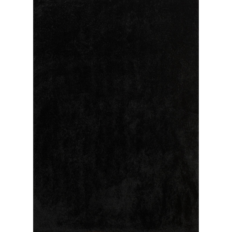 Tapis noir en polyester Kress, Rectangle 7 pi 10 po x 10 pi 6 po