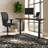 Skyscraper Electric Height Adjustable Standing Desk, Dual Motor and Digital Control with Memory, 60x24, Walnut Block Top with Black Frame-843439820